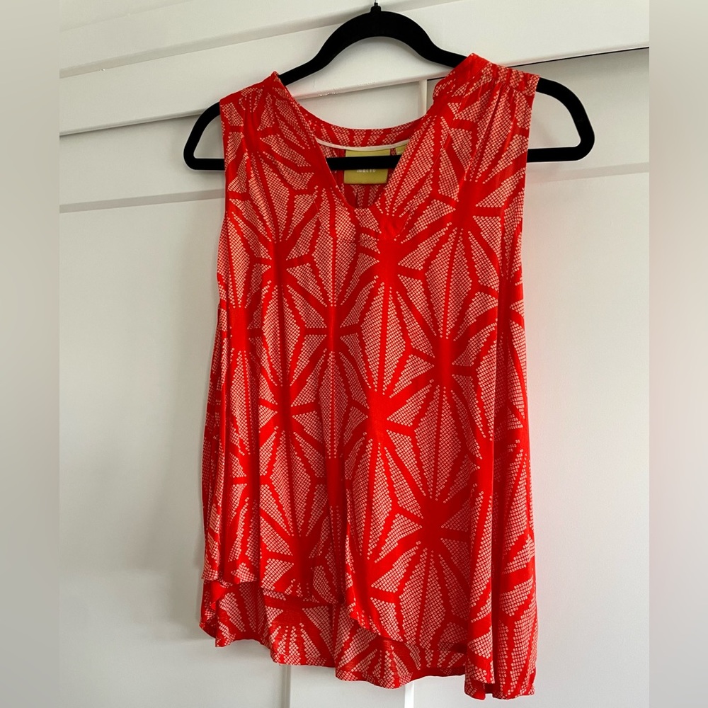 [Anthropologie] Orange Sleeveless Top